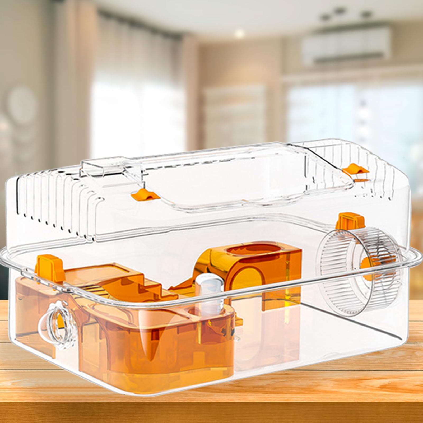 Habitat per Criceti con Ruota di Corsa Inclusa | Box per Lettiera e Habitat per Topi per Piccoli Animali Domestici come Criceti Nani, Topi Siriani e Coniglietti, per Casa, ,