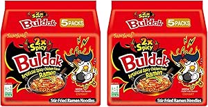 CNMART Korean Buldak Ramen Set - Extreme Spicy Hot Chicken Dried Hochi ...