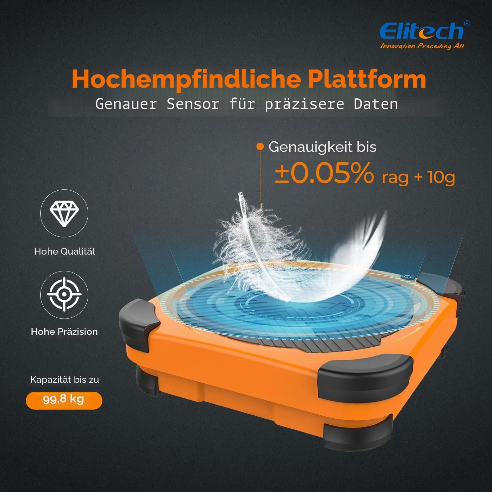 Elitech Elektronische Kältemittelwaage,100KG Kältemittel-Füllwaage,Digitale Gewichtswaage für HVAC und AC Hohe Genauigkeit LMC-200