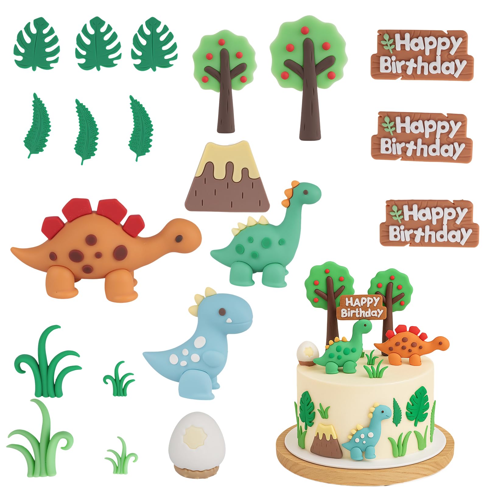 12 Pcs Wild Animal Cake Toppers - Realistic Safari Animal Cake Decorations, Jungle Birthday Cake toppers, Lion, monkey, elephant theme, for Baby Birthday, Theme Party