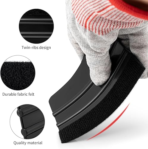 Miniatura 3 de NEWISHTOOL 100 piezas de espátula de vinilo para vinilo, escobilla de plástico flexible con fieltro de tela para aplicación de envoltura de vinilo y