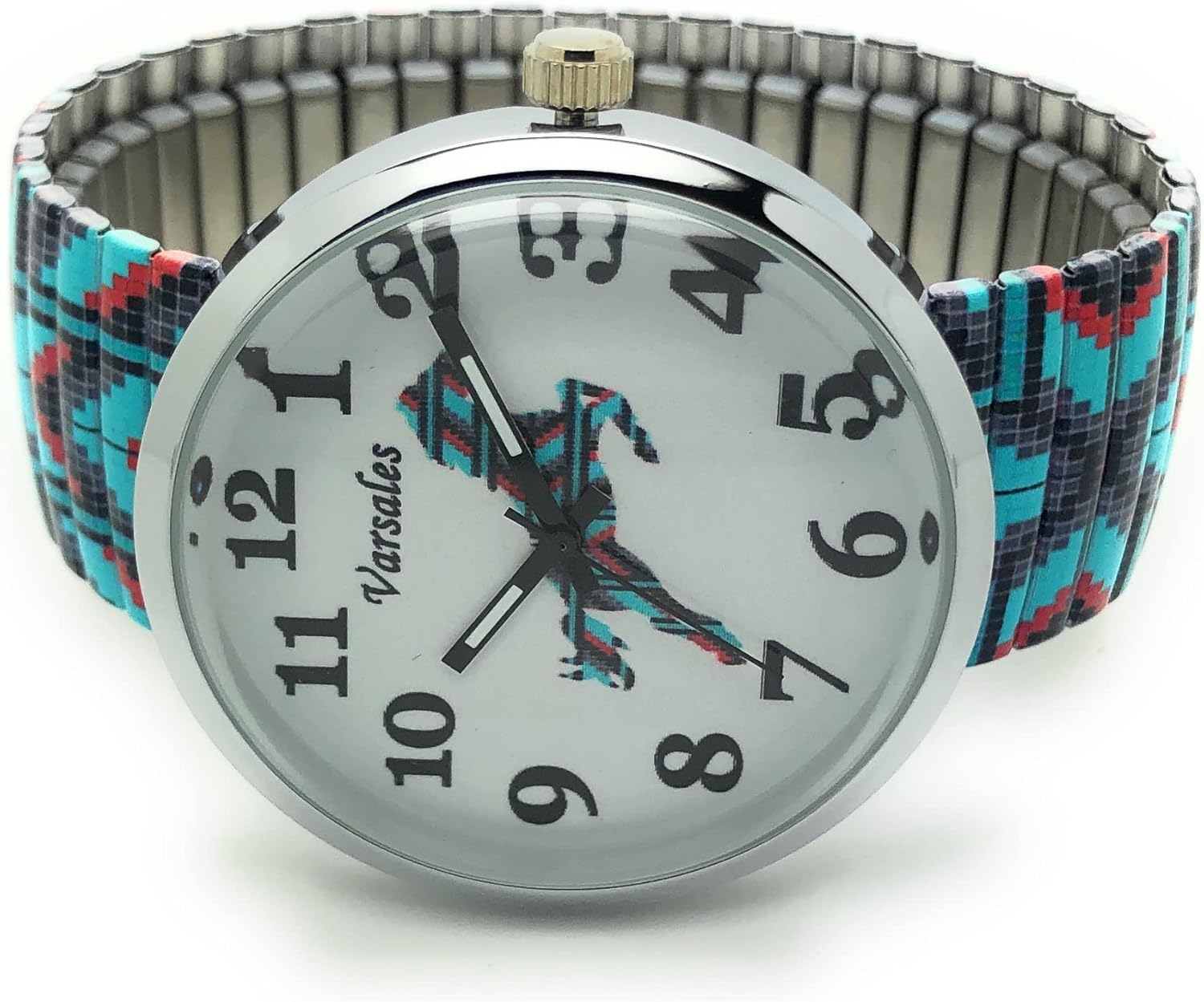 Animals Zoo Ocean Sea Beach Theme Women's Novelty Elegant Stretch Elastic Band Analog Quartz Fashion Watch (Horse Design 4)