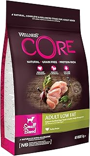 Wellness CORE Low Fat 5 kg, Dinde – Croquettes pour Petits Chiens, sans Céréales, Naturelles, Hypoallergénique, Riche en protéines, À Haute Teneur en Viande, Maintien d’Un Poids Sain