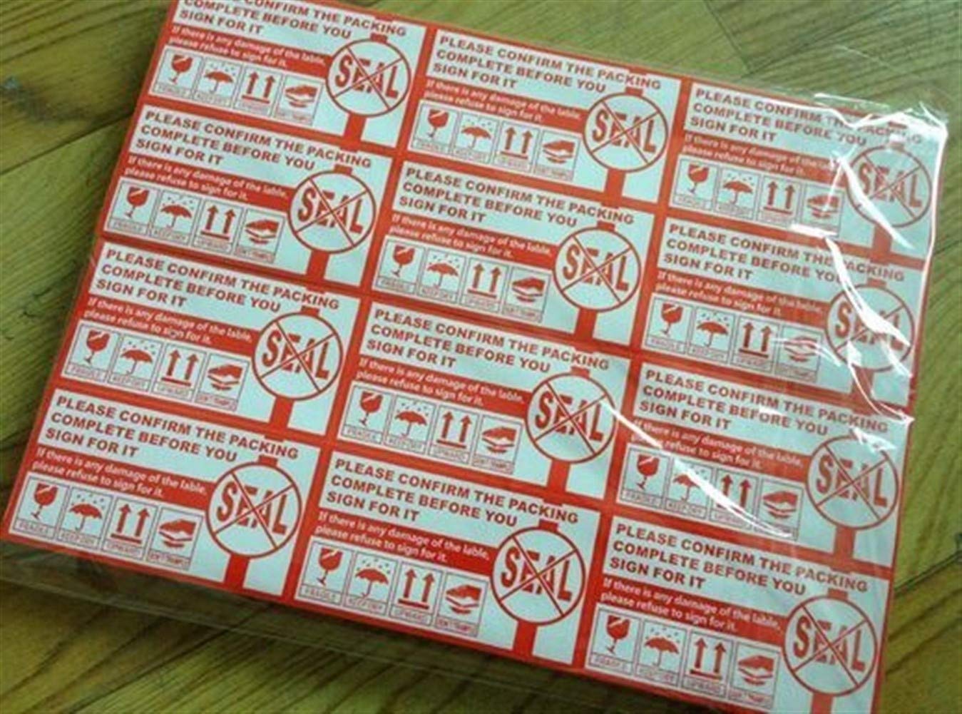 500pcs autocollants FRAGILES Etiquette for poignée de soins d'emballage autocollants d'avertissement 9x5cm