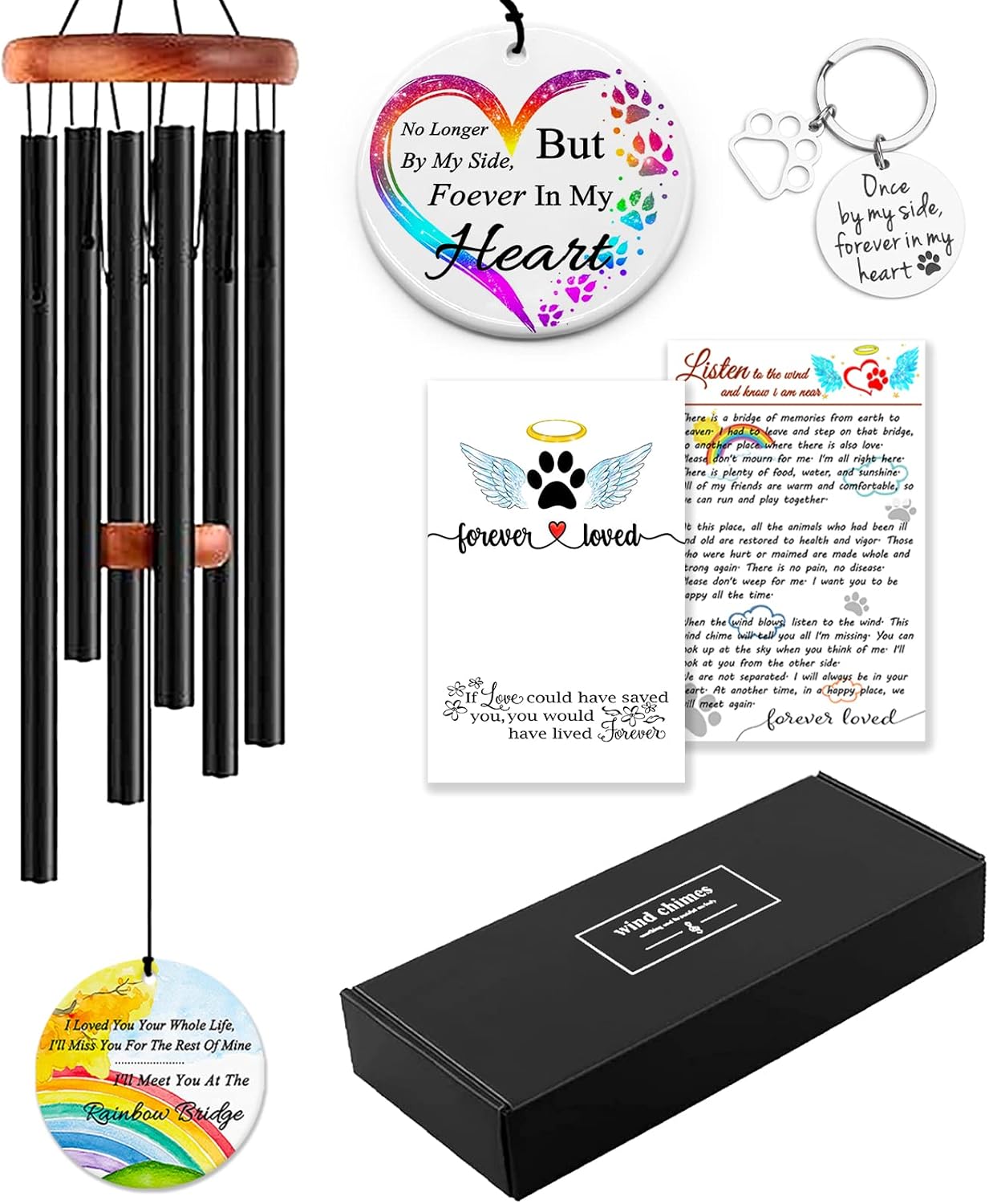 Arecyuer Dog Memorial Gifts, Pet Memorial Wind Chimes, Pet