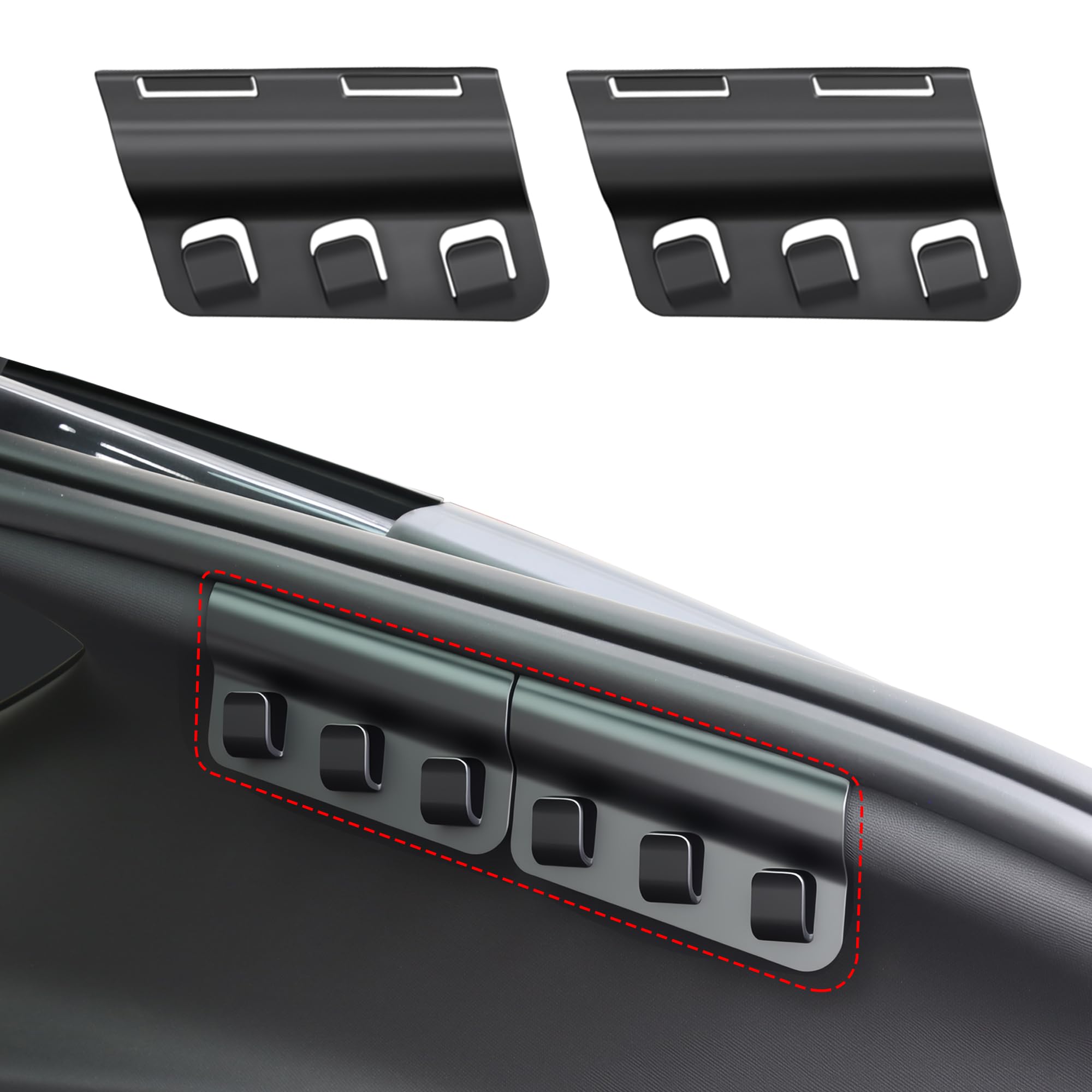 TOPABYTE Kofferraum-Haken für Tesla Model Y Juniper 2026 2025, Zubehör, ABS-Kunststoff, Kofferraum-Organizer, 2 Stück