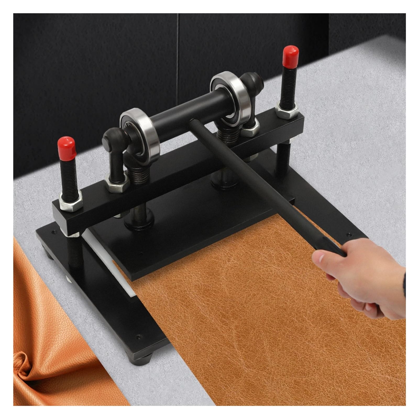 Machine de découpe du Cuir, Plaque de gaufrage Manuelle 2t, Outil de découpe et de gaufrage DIY de 0,6 Pouce pour de Multiples Applications.