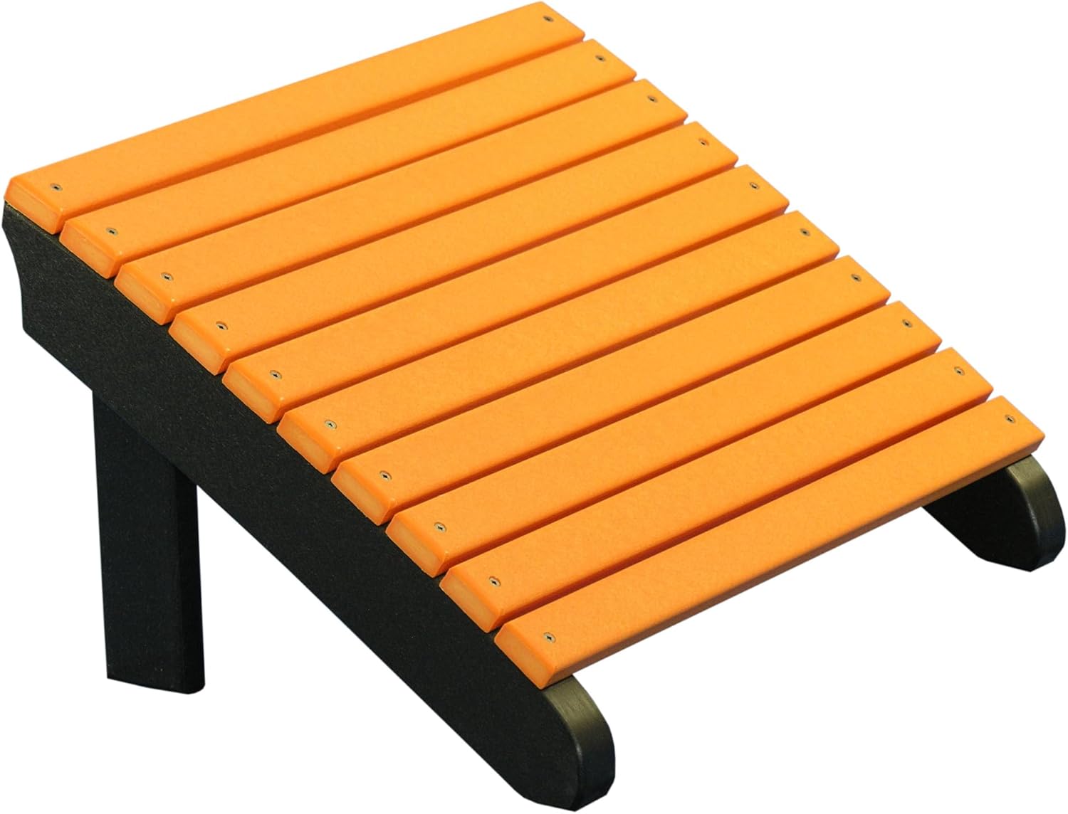 LuxCraft Deluxe Adirondack Footrest - Poly - Cedar & Black