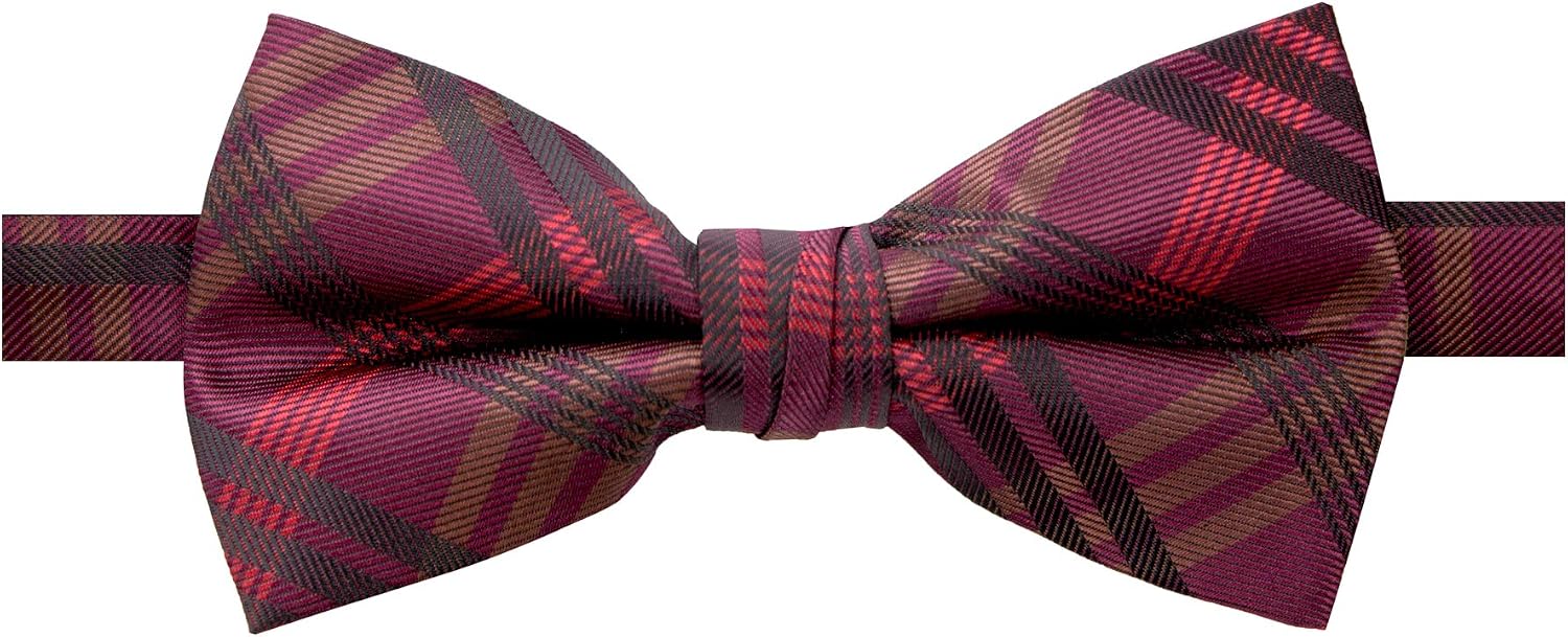Spring Notion Men's Plaid Woven Bow Tie