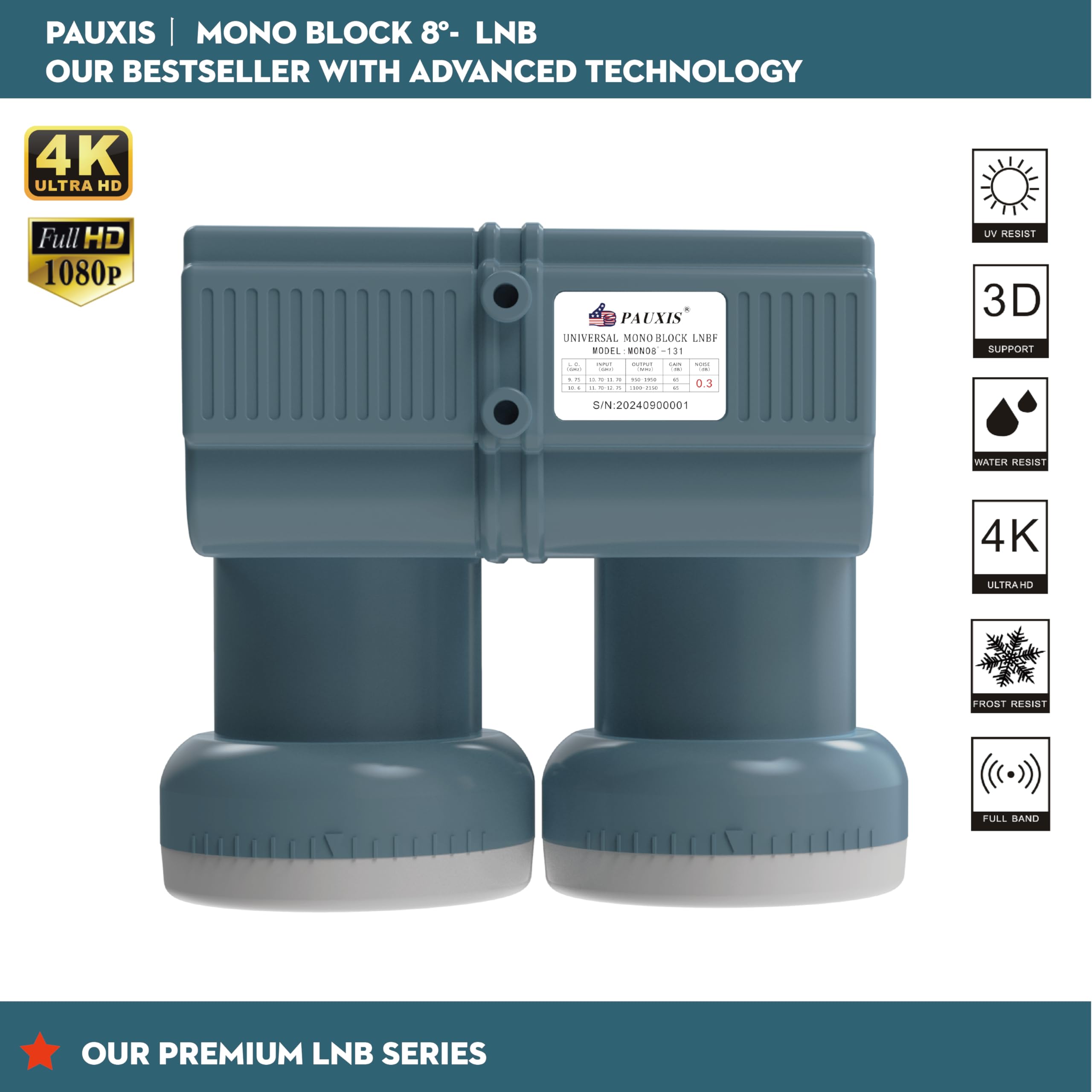 monobloque universal lnb mono8 grados