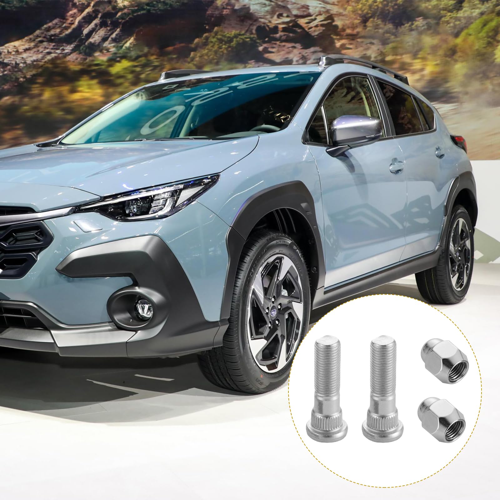 M12 x 1,25 perni ruota, set di dadi per bulloni per mozzo ruota, per veicoli Subaru, Crosstrek Outback WRX STI Legacy Impreza BRZ Tribeca 28365FE001 28171AJ000
