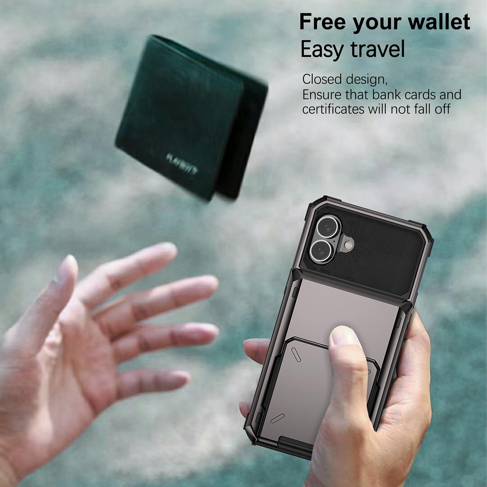 Étui Antichoc Avec Portefeuille Pour IPhone 16 Pro Max Et Autres Modèles - Protection Complète Et Design Luxe