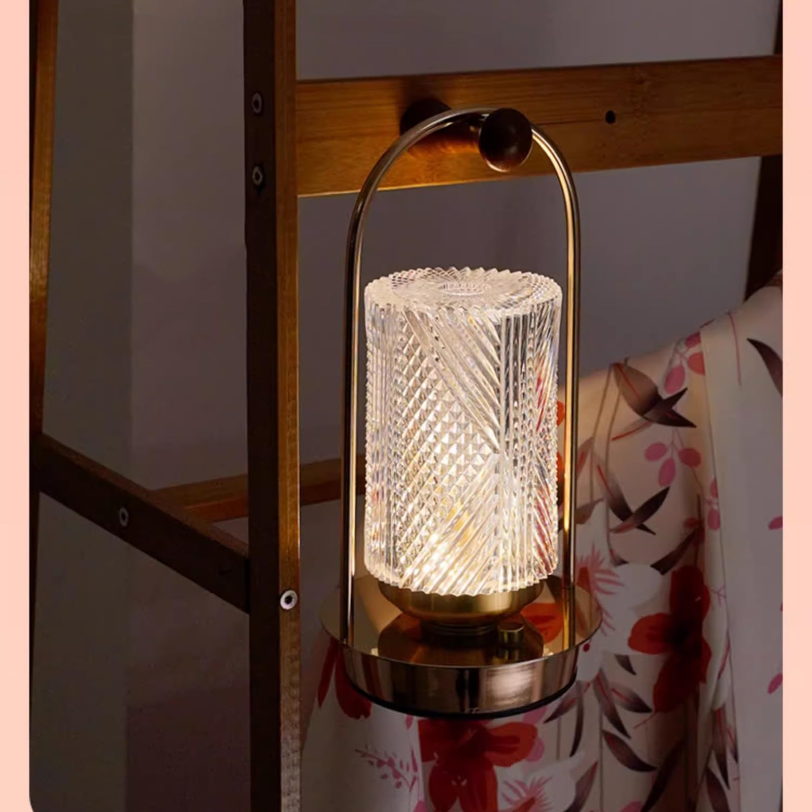 Lampade da comodino Lampada da tavolo premium comodino for camera letto Decorazione for luce notturna Semplice Nuova principale Interruttore tattile retrò Ricaricabile dimmerabile Dormitorio