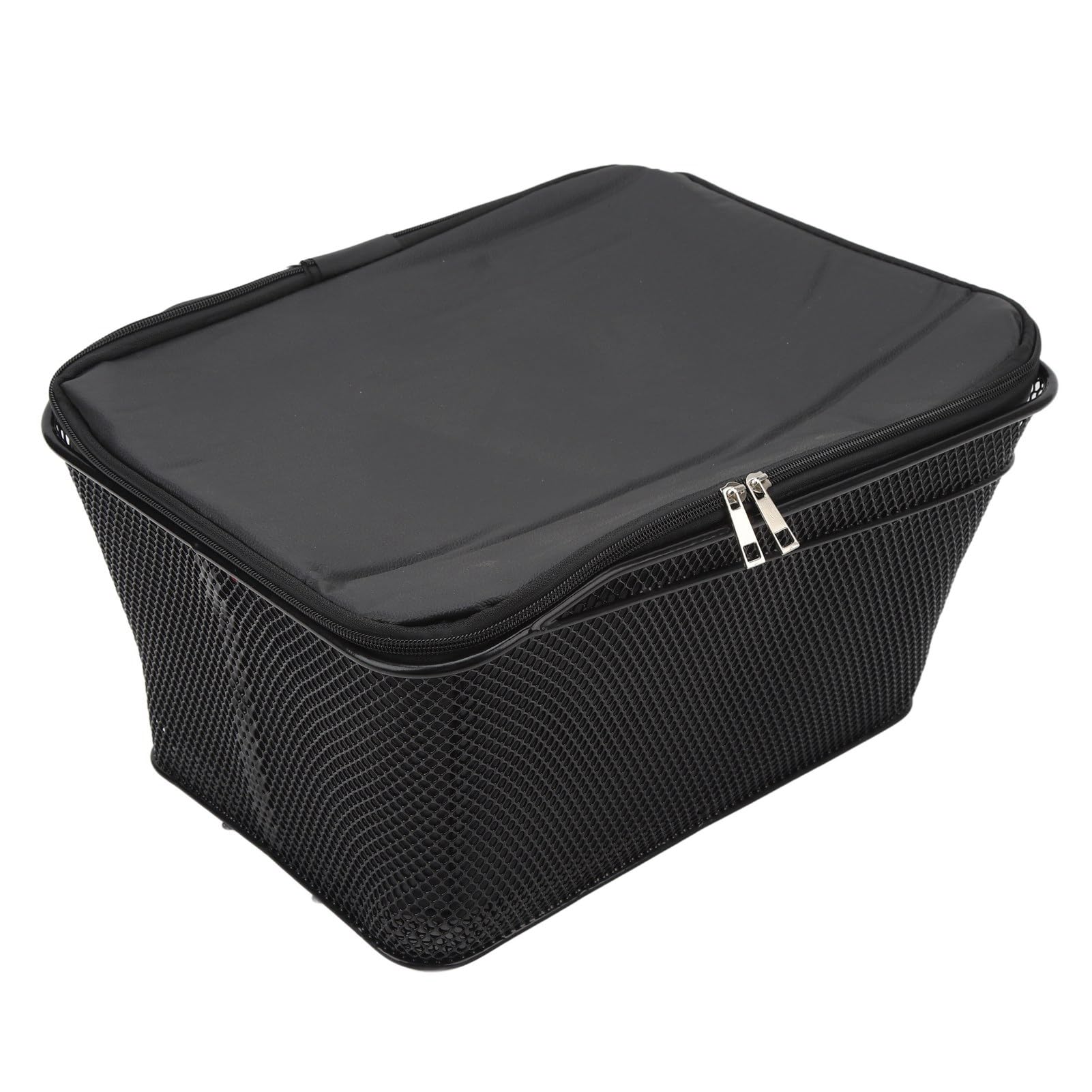 Tylny Kosz Rowerowy, 20 L, 44 Lb, Wodoodporna Osłona Bagażnik Rowerowy, Metalowy Drut Kosz z wewnętrzną wodoodporną torbą, Regulowana Siatka Bagażowa dla Psa Podróżującego Po Mieście