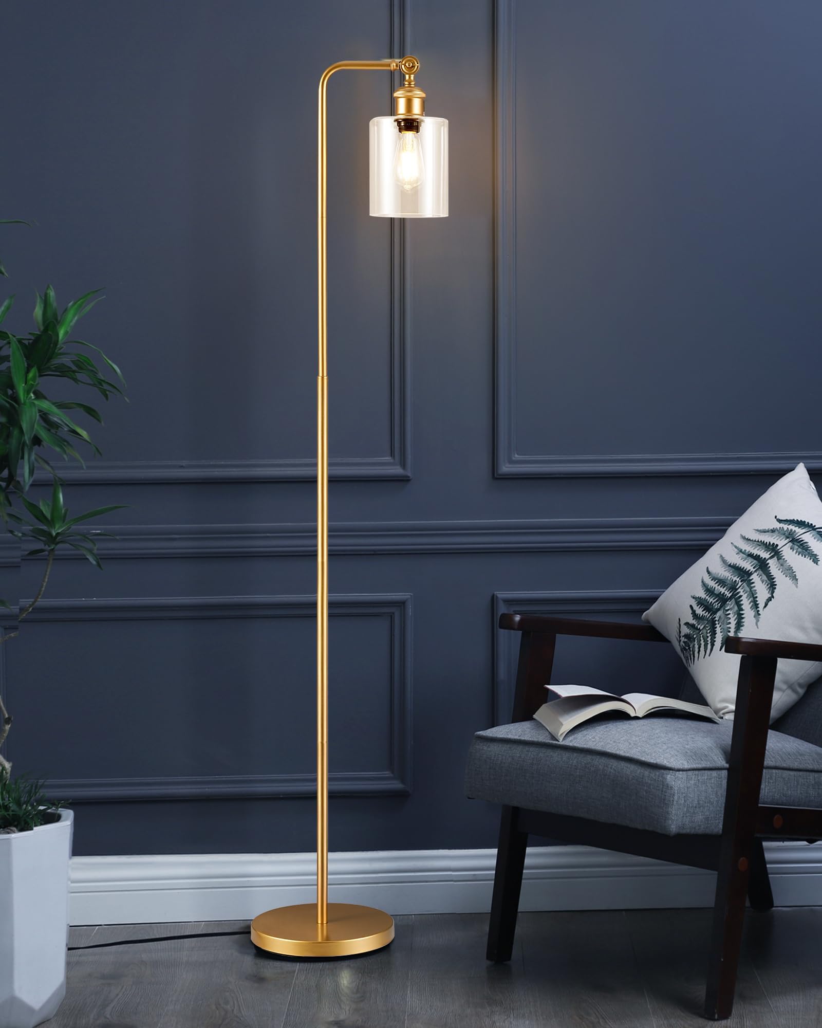 lampada da terra con paralume