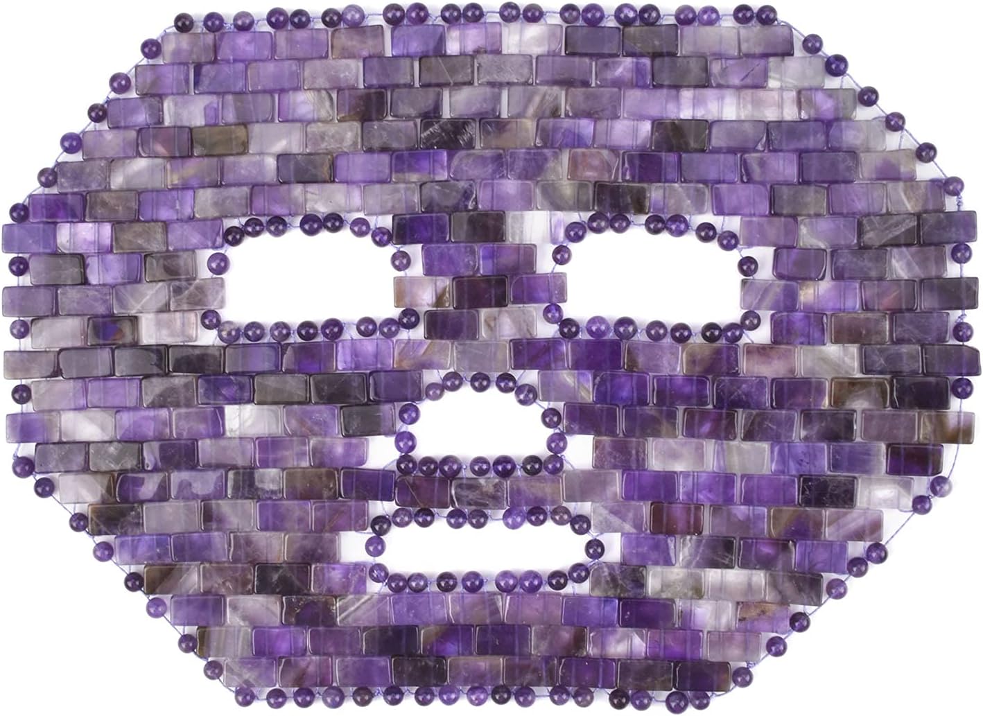 ideayard Jade Facial Mask｜100% All Natural Jade Sleep Mask｜Diminish Puffiness｜Soothe Eye Fatigue (Purple)