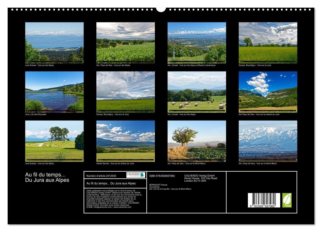 Au fil du temps... Du Jura aux Alpes (Calendrier mural haut de gamme 2027 DIN A2 vertical), CALVENDO calendrier mensuel: Des points de vues ... des Alpes , dévoilant la beauté au quotidien.