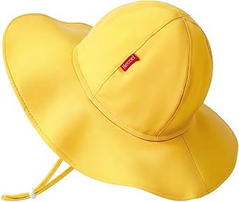 HECCEI Baby Sun Hat, UPF 50+ Wide Brim Toddler Bucket Hats, Quick-Dry Breathable Adjustable Beach Hat for Boy Girls 0-6 Years