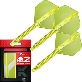 Target Darts K Flex Integrated Dart Flights And Shafts, No.2 | Pack Of 3 K-Flex - No2, Kflex All In One Moulded Dart Flight & Stem Lengths: Short, Intermediate & Medium | Professional Dart Accessories