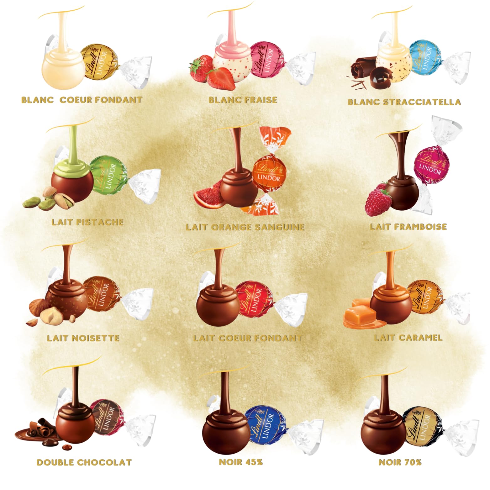 LINDT - Coffret Cœur de 50 Chocolats Lindor - Saint-Valentin | Saveurs Inédites dans un Coffret Original Prêt à Offrir pour la Saint Valentin, la Fête des Mères