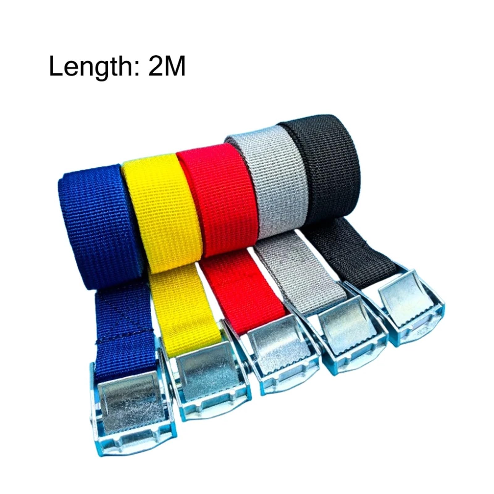 Cinghie di Fissaggio, Cinghia di fissaggio con corda di tensione da 2 m, cinghia a cricchetto resistente, cinghia di ancoraggio for bagagli da auto, cinghia di ancoraggio for carichi, lega di zinco, n