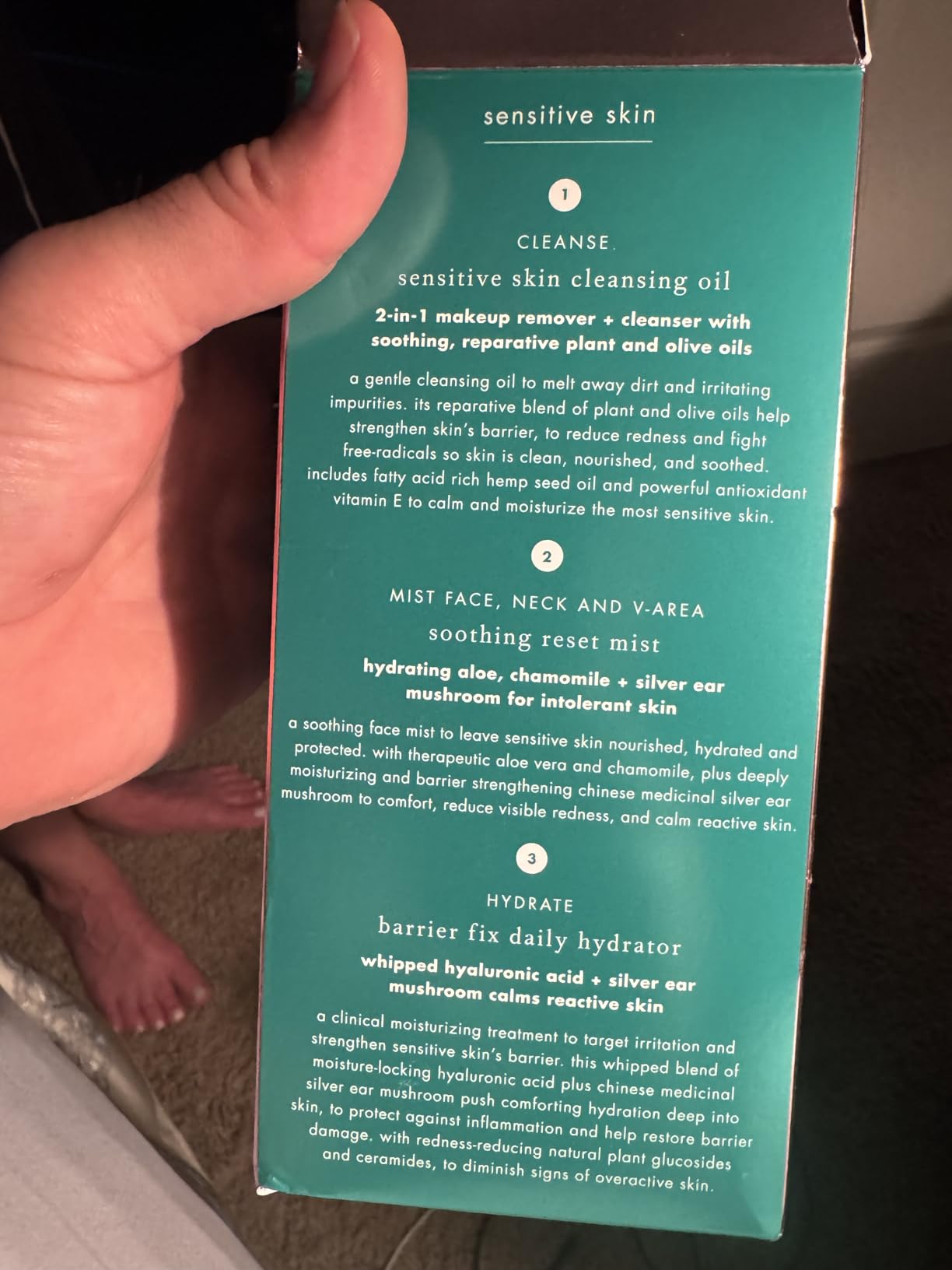 B07NN23H9R Bioelements 3-Step Starter Set: Sensitive Skin - Includes Cleansing Oil, Soothing Reset Mist Toner & Barrier Fix Daily Hydrator Moisturizer
