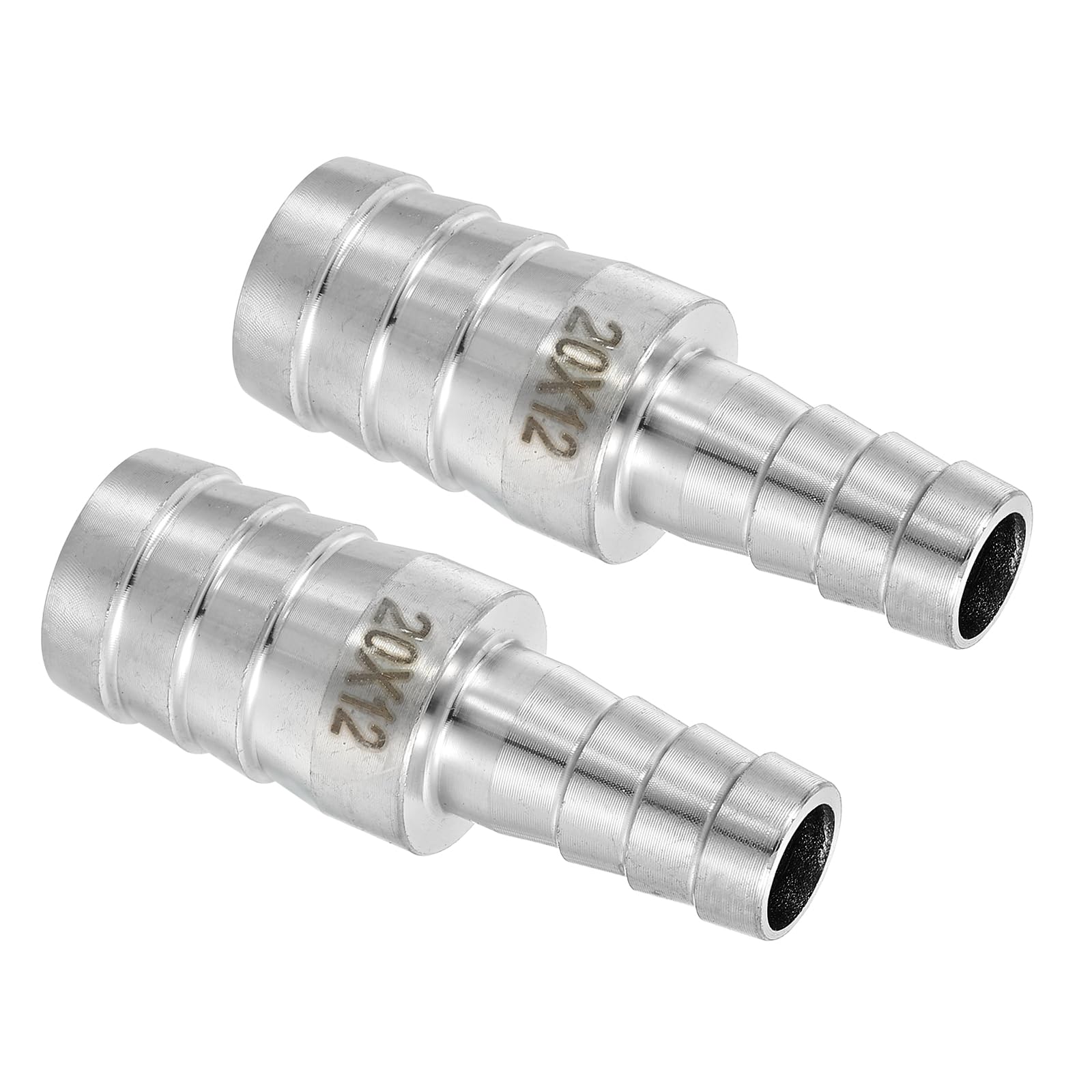 Fitvell Stainless Steel 3/8" Hose Barb Bulkhead Fitting Thru-Bulk