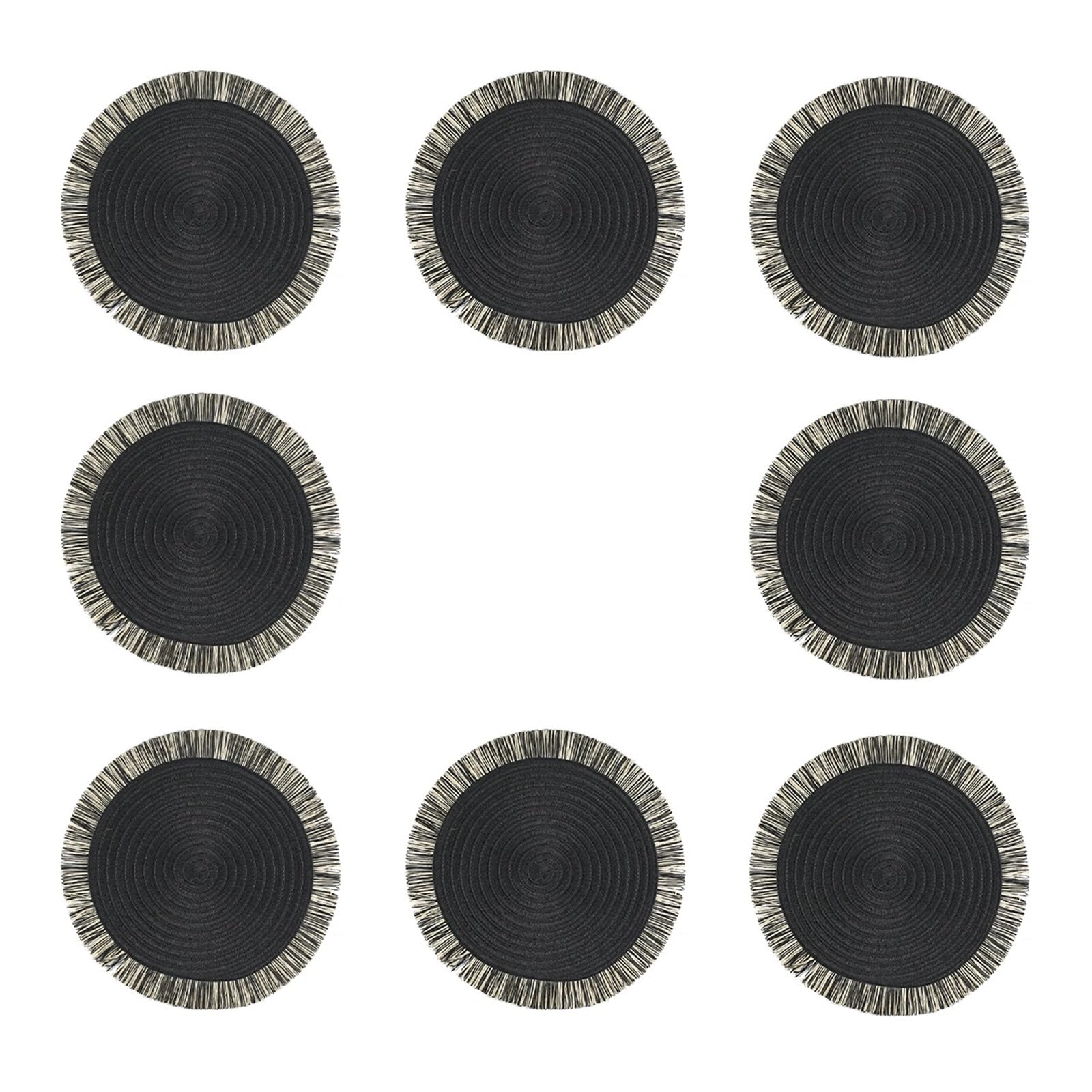 Napperons ronds de table pour repas de famille et décoration de cuisine conviviale