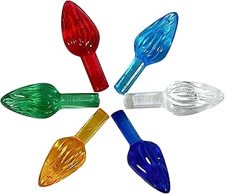 National Artcraft MEDIUM Twist-Style Ceramic Christmas Tree Lights for Your New or Vintage Ceramic Christmas or Anytime Tree - ASSORTED COLORS