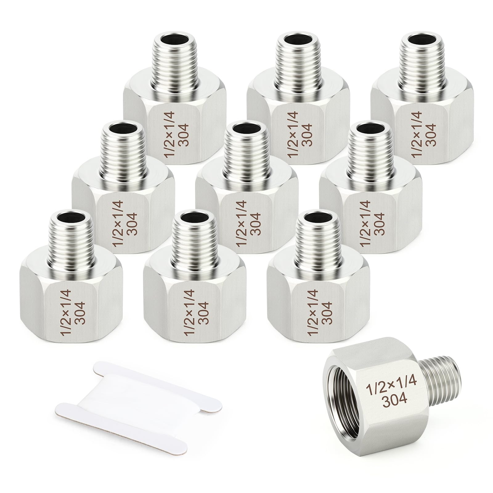 Snapklik.com : TAISHER 10PCS 304 Stainless Steel Pipe Fitting