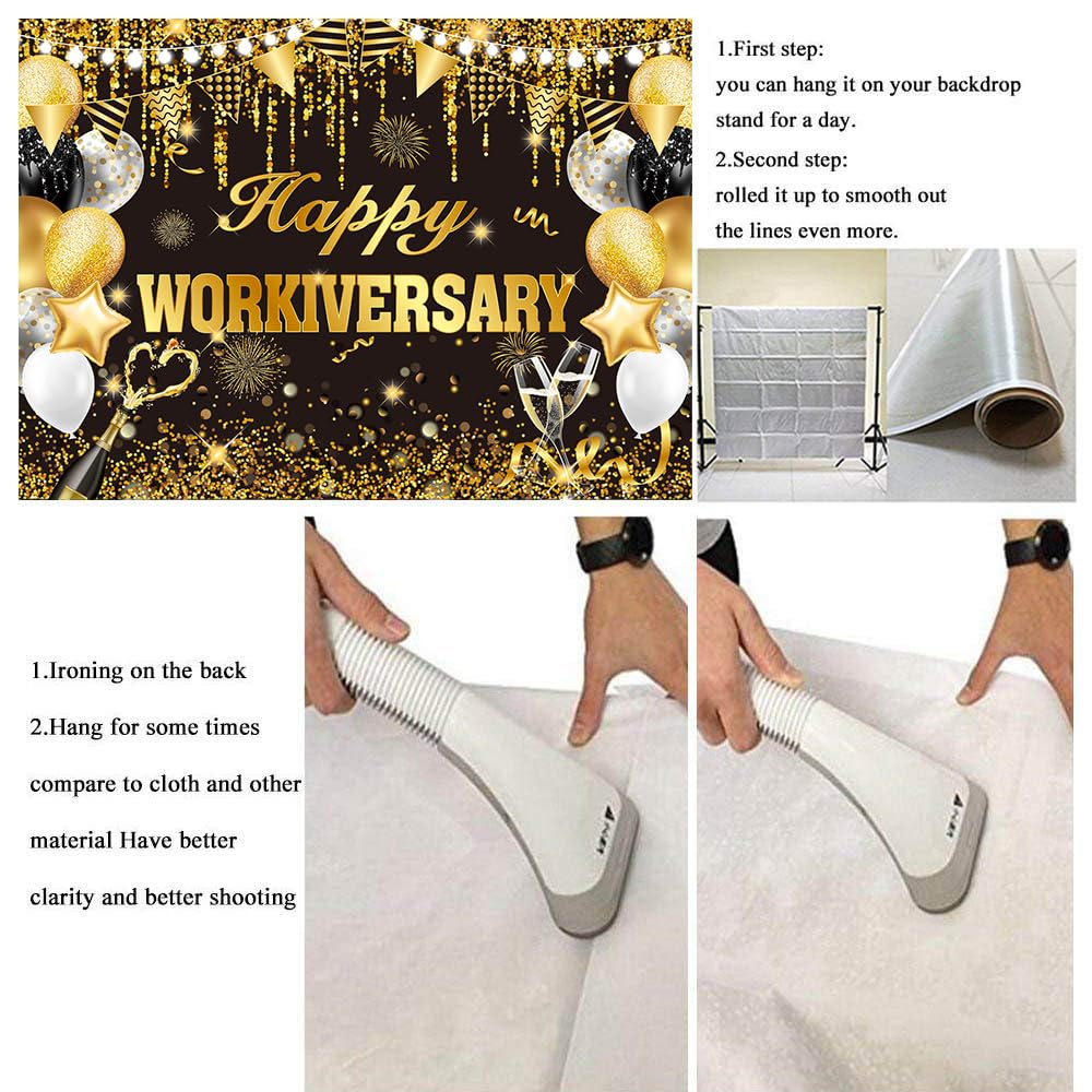 Dekoration Zum Arbeitsjubiläum – „Happy Workiversary“ Banner & Girlanden-Set, Vorgefertigt Für Büro-Party
