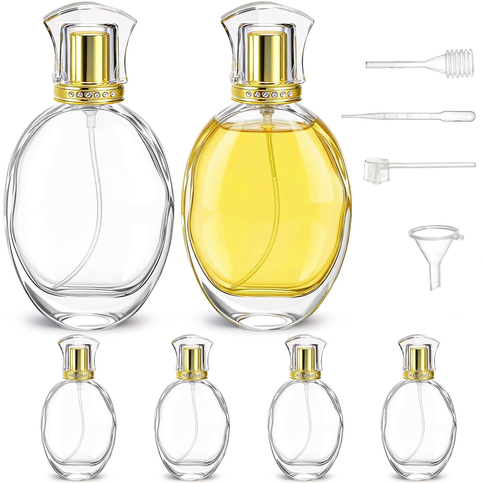 Amazon.co.jp: Mezchi 詰め替え可能スプレー香水ボトル 6個パック 50ml