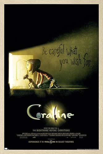 Vista 61 de Trends International Coraline - Be Careful One Sheet Wall Poster, 34L x 22.4W, Premium Poster & Clip Bundle