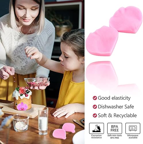 Miniatura 4 de Mujiang Moldes de silicona para veteado de goma de mascar para pasta de goma de mascar veteada, peonía, orquídea, hojas de rosa, moldes para