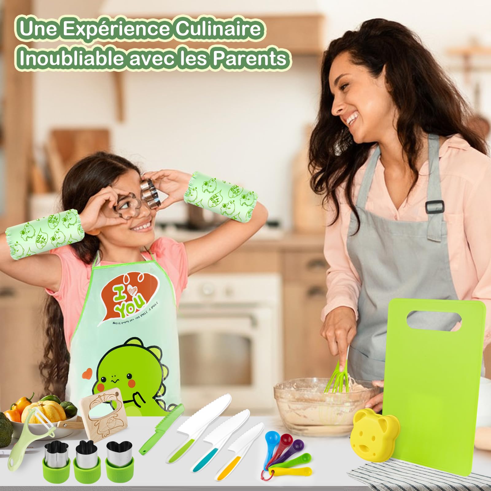 Kit Couteau De Cuisine Pour Enfants - Lame Acier Inoxydable - Doigts Et Kit Couteau De Cuisine Pour Enfants - Lame Acier Inoxydable - Doigts Et