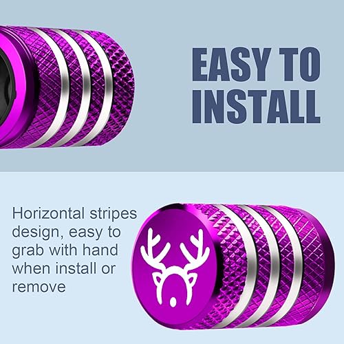 Vista 99 de Cubierta de tapón de válvula para neumático Paquete de 5 tapas de aire de metal, forro de plástico, resiste la corrosión, contra fugas, de rock and