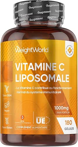 Vitamine C Liposomale 1000mg, 180 Gélules Vegan, Vit C 1000mg