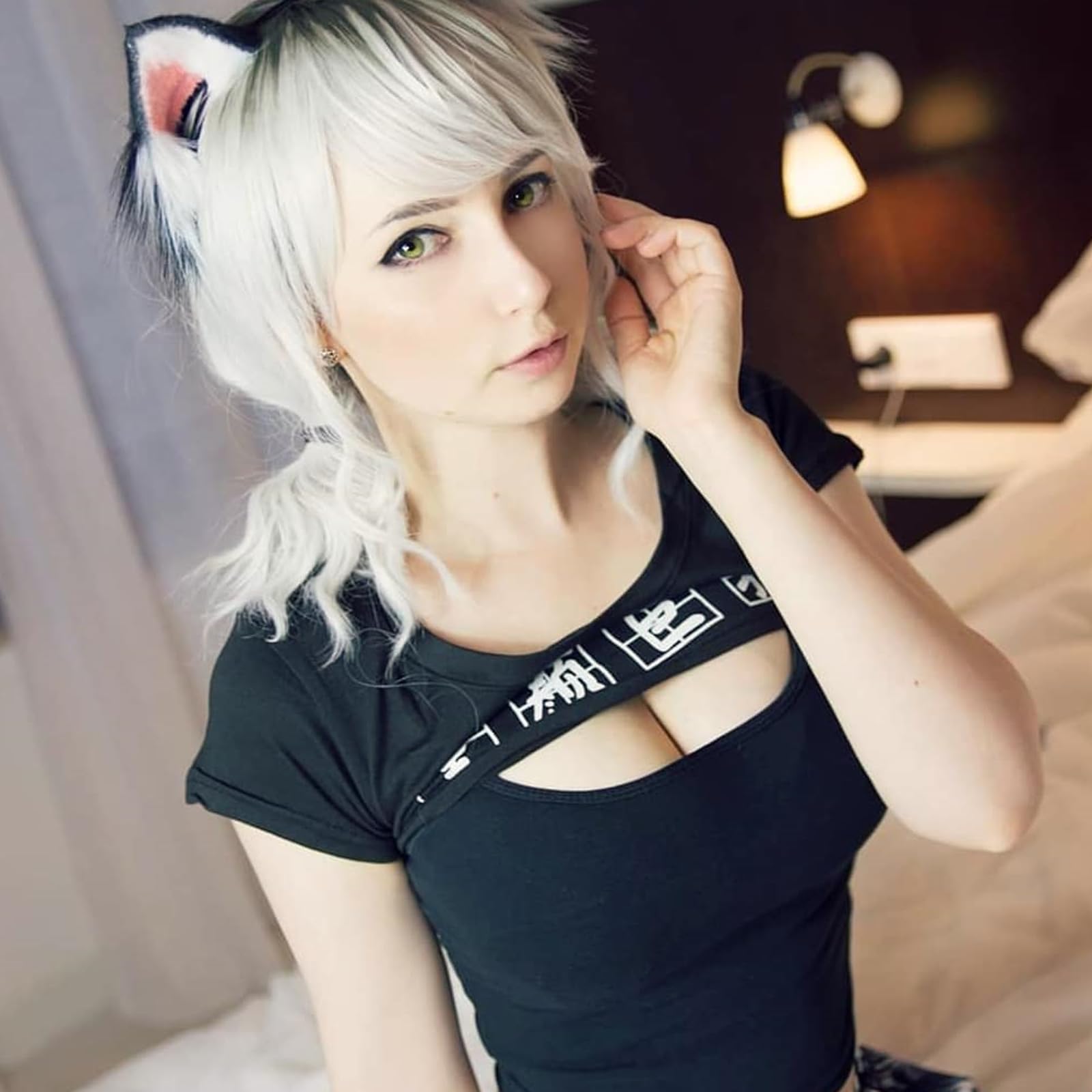 YOMORIO Japanese Lingerie Sexy Crop Top Naughty Underwear Anime Cosplay Costumes (): Black 3