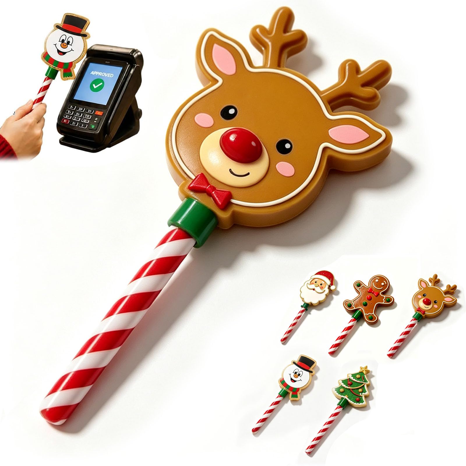 Christmas Tap Wand - Credit Card Wand Tap To Pay Wand (Reindeer)