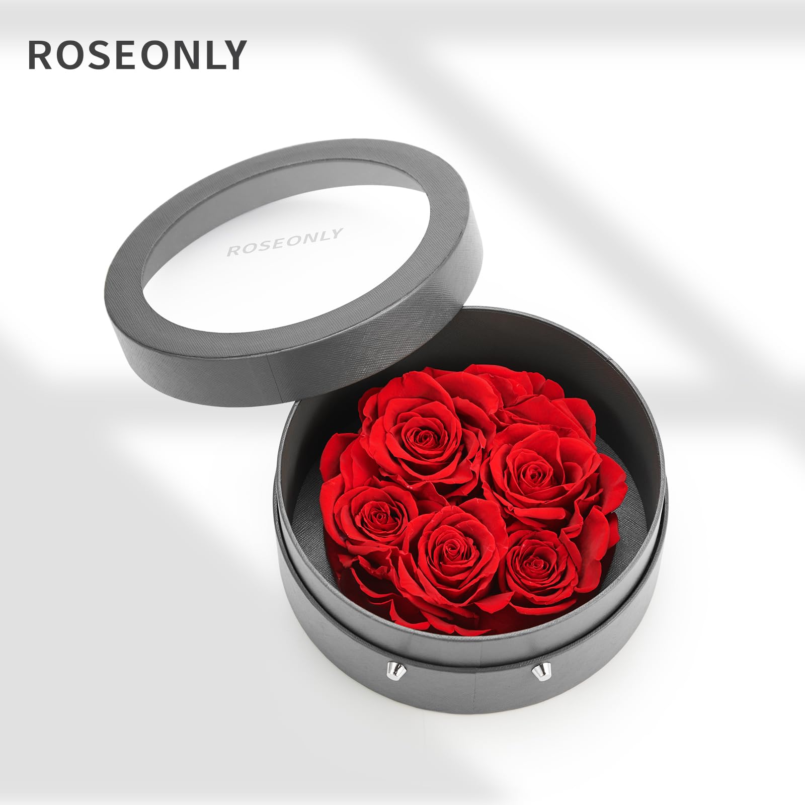 Ewige Rose Mit Amor – Konservierte Rose In Acrylbox | Geschenk Für Valentinstag & Jahrestag