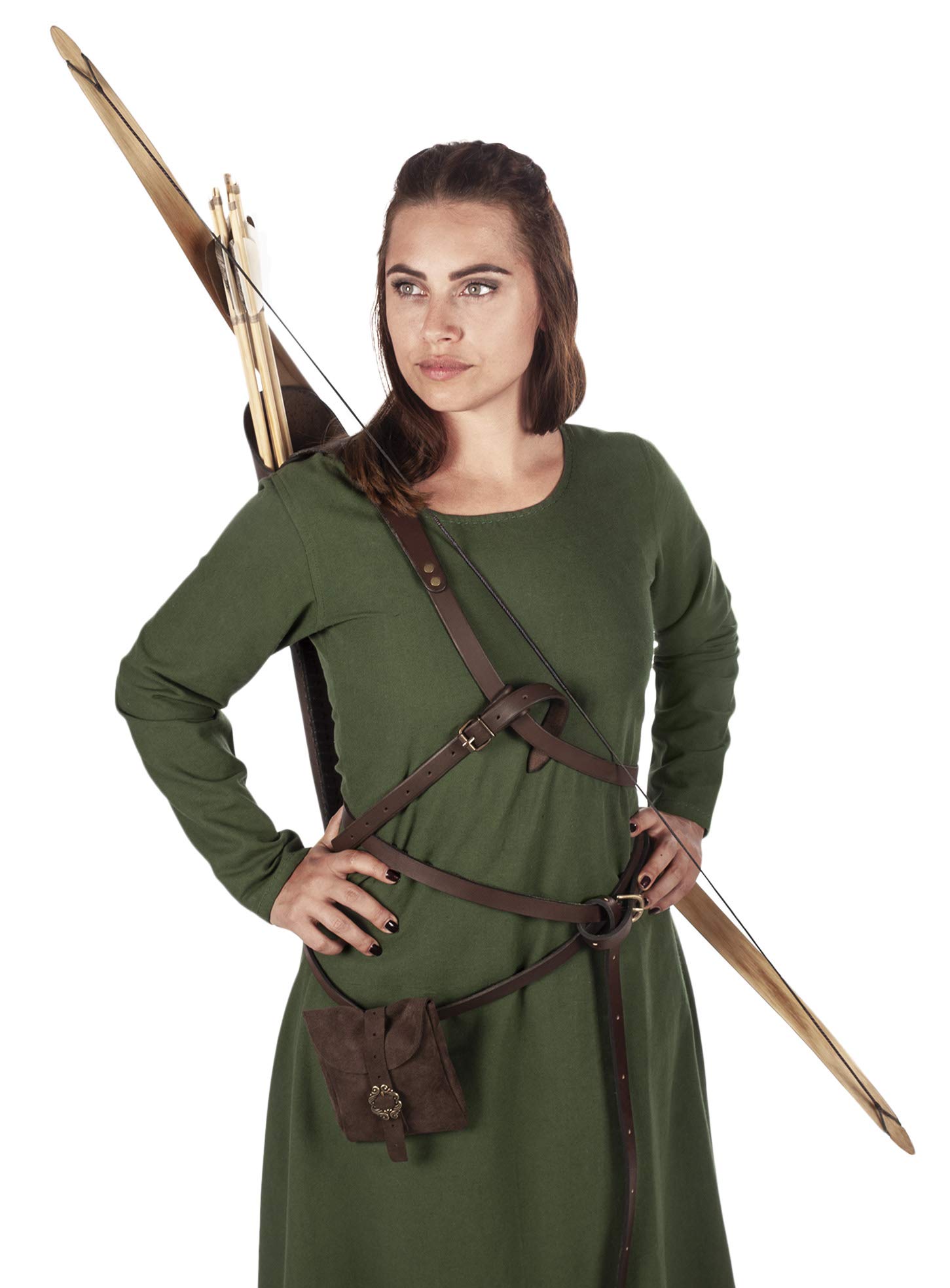 Andracor - Langes Mittelalter Unterkleid aus Baumwolle - Verkleidung - Kostüm - Wikinger, Fantasy & Cosplay