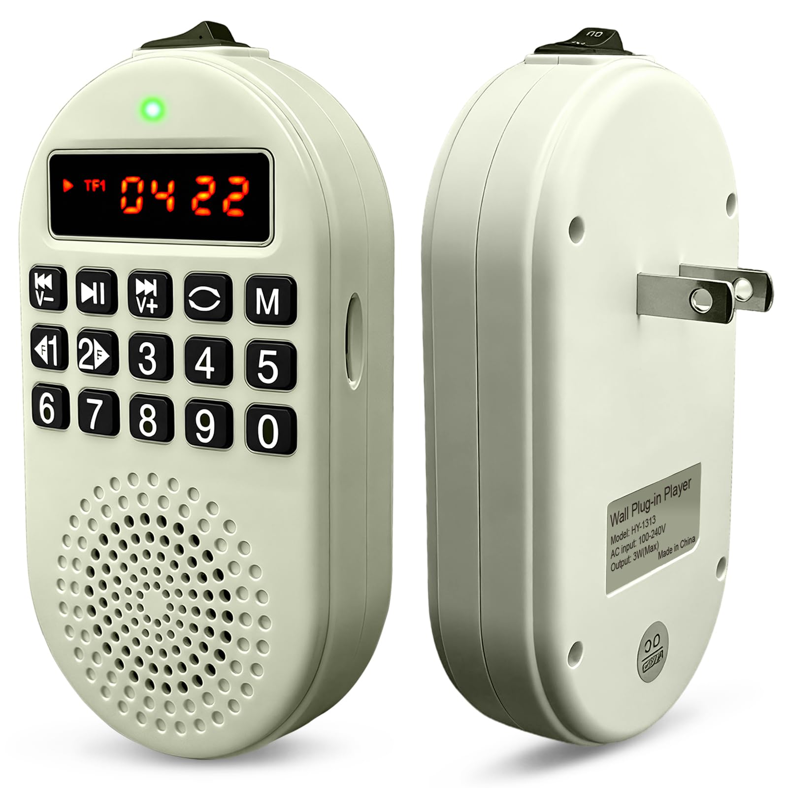 Mini TF Card Player with Speaker: Micro SD/TF card slot, support MP3 playback with Bluetooth number keys, folder playback repeat function-image-48