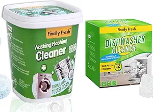 Finally Fresh Dishwasher Cleaner And Deodorizer(12 Tablets) & Finally Fresh Washing Machine Cleaner(20 Tablets)