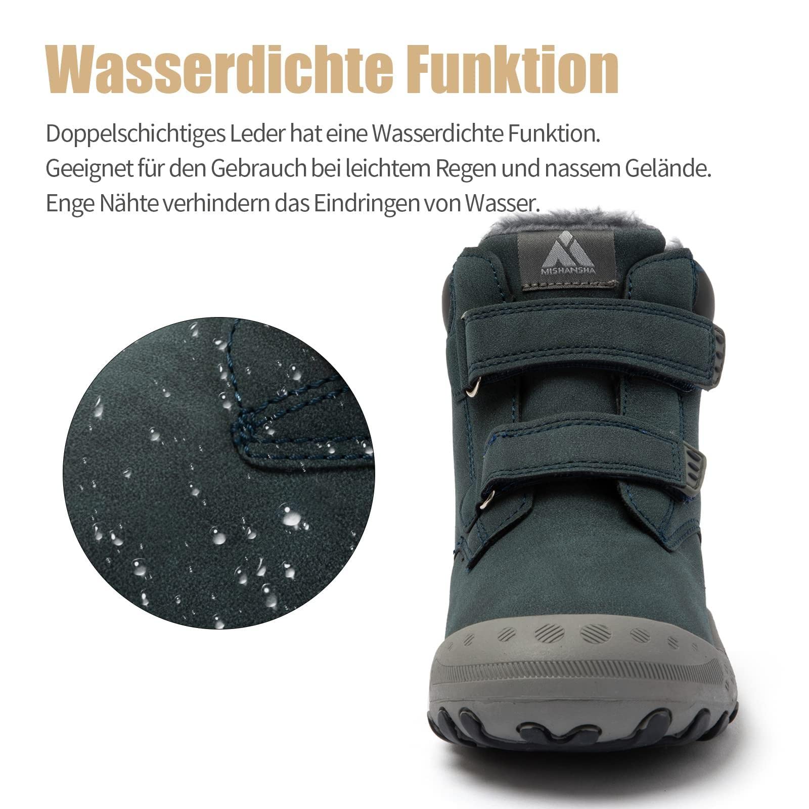 Mishansha Botas de Invierno Niños Calientes Antideslizante Niña Botines de Nieve Gr.24-38 EU