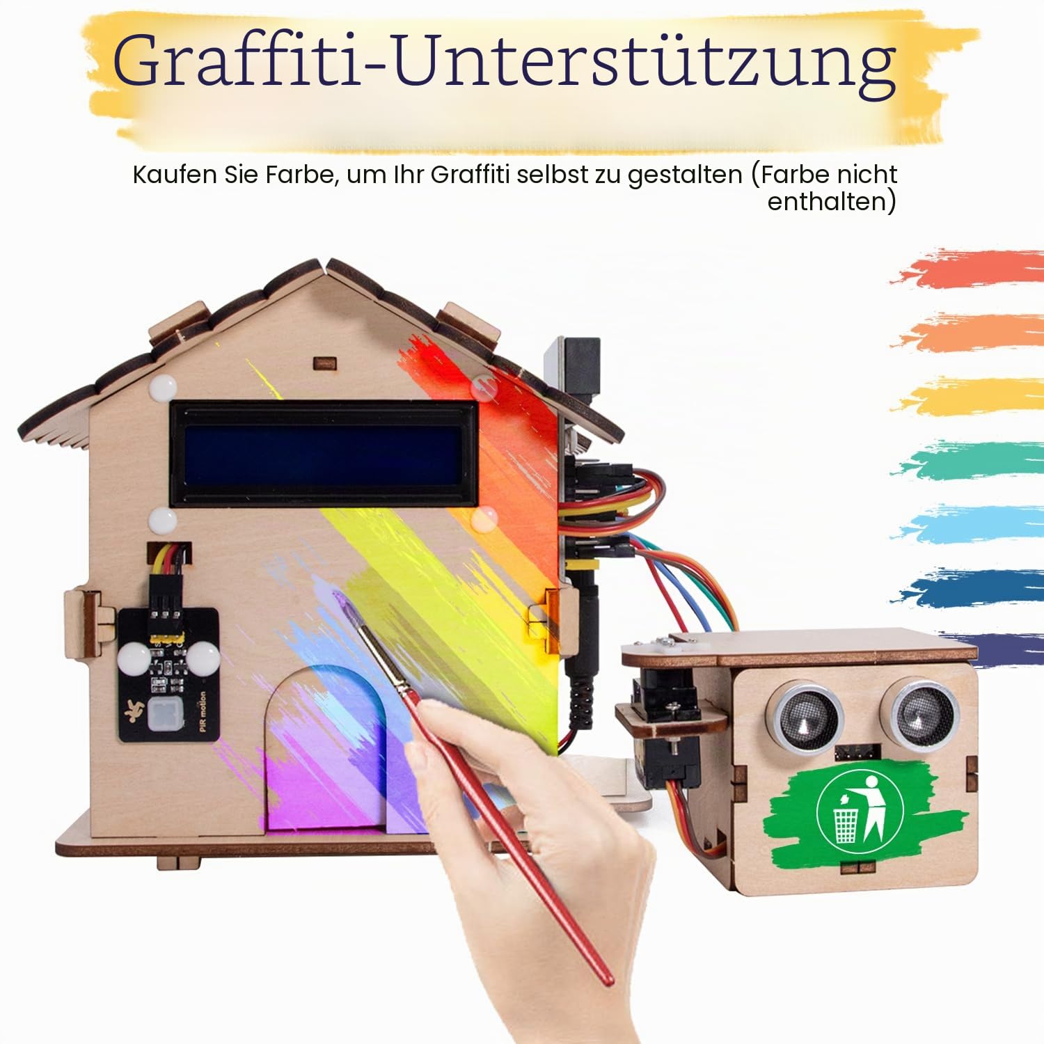 KEYESTUDIO BBC Micro:bit Smart Home Kit für Microbit V2 (ausgeschlossen), DIY-Sensormodul-Starterkit, Blocks- und Python-Code, Detaillierte Projektbeispiele Online-Tutorial enthalten