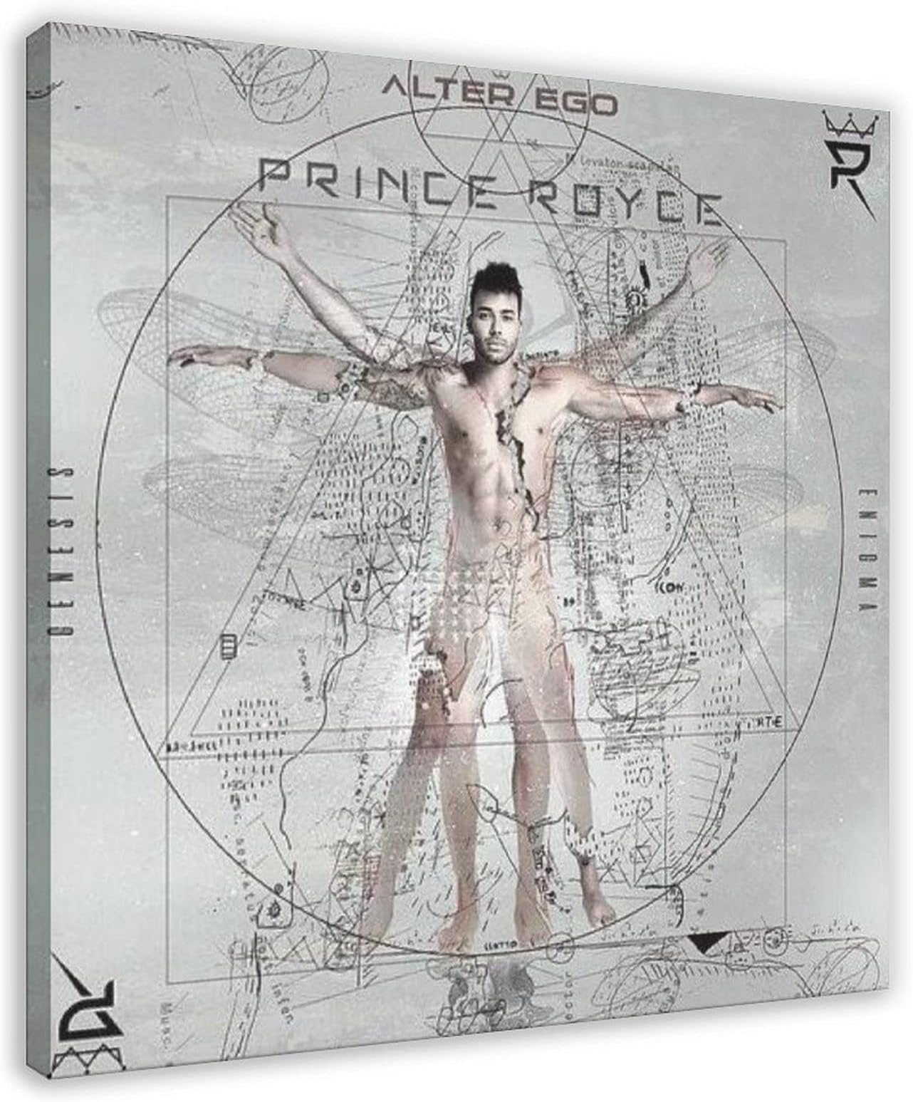 Album Cover Prince Royce Alter Ego Canvas Poster Bedroom Decor Sports Landscape Office Room Decor Gift Frame:24x24inch(60x60cm)