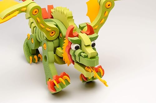 Miniatura 9 de Bloco Toys Combat Dragon  Juguete STEM  Criaturas míticas de fantasía  Juego de construcción de construcción de bricolaje (155 piezas)