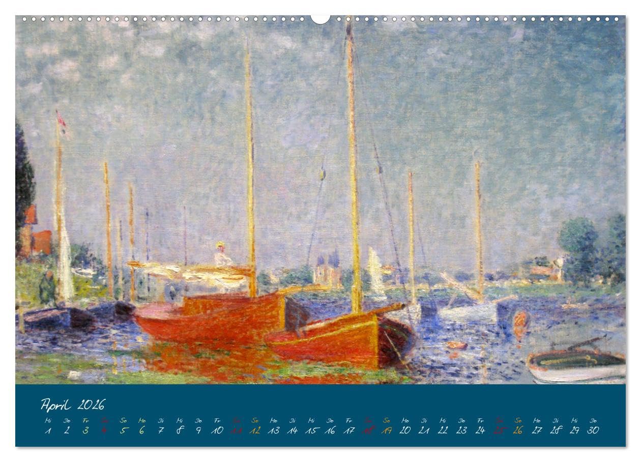 Typisch Monet (hochwertiger Premium Wandkalender 2026 DIN A2 quer), Kunstdruck in Hochglanz: Ein Kalender aus der Serie große Maler mit hochwertigen Reproduktionen (CALVENDO Kunst)