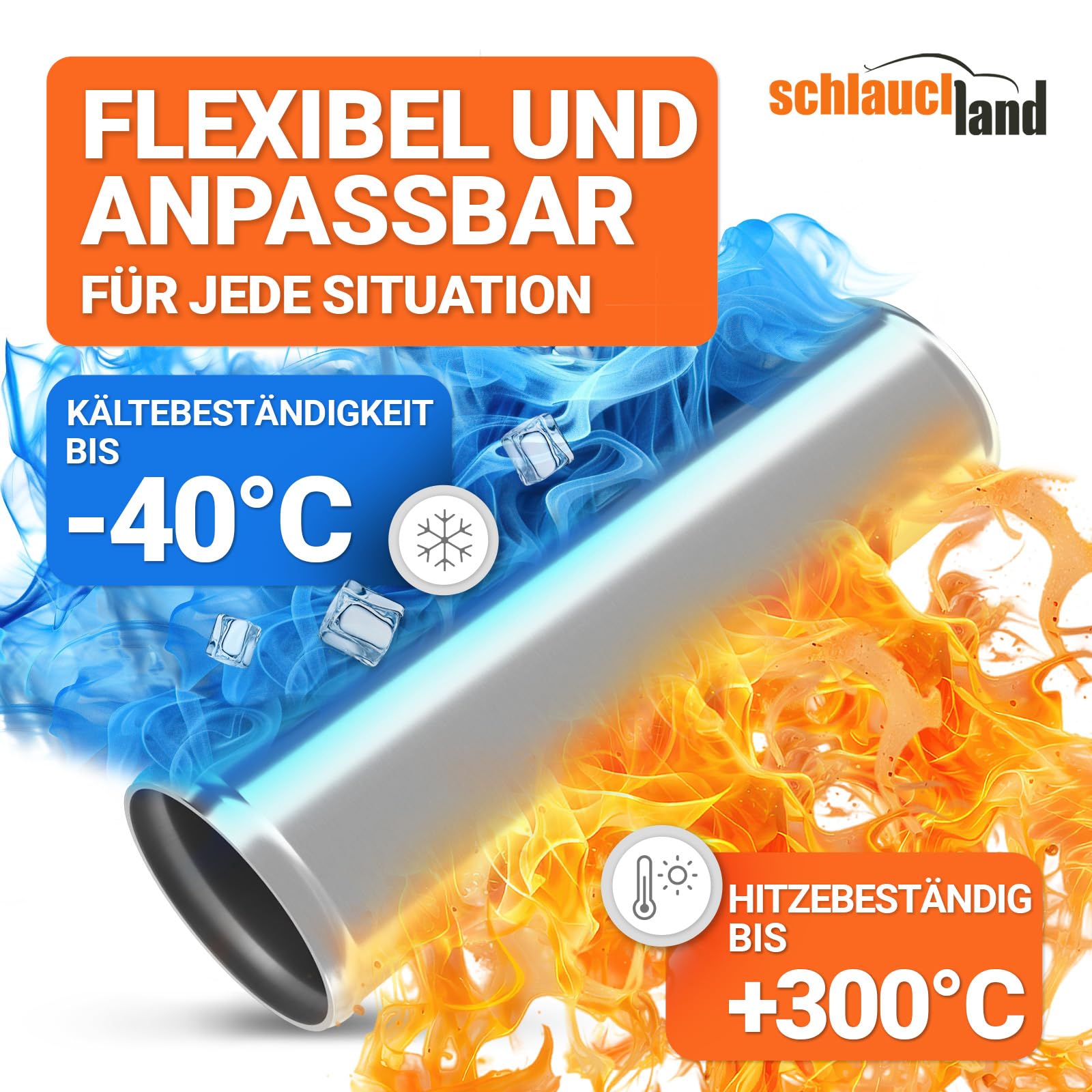 30cm Alu-Rohr AD-Ø 51mm Schwarz Alurohr poliert & gebördelt | AUSWAHL FARBEN & GRÖSSEN | Aluminium Rohr T6063 Motor KFZ LLK Turbo Kühler Hochtemperatur Druckluft DIN 40501 & EN AW-6063