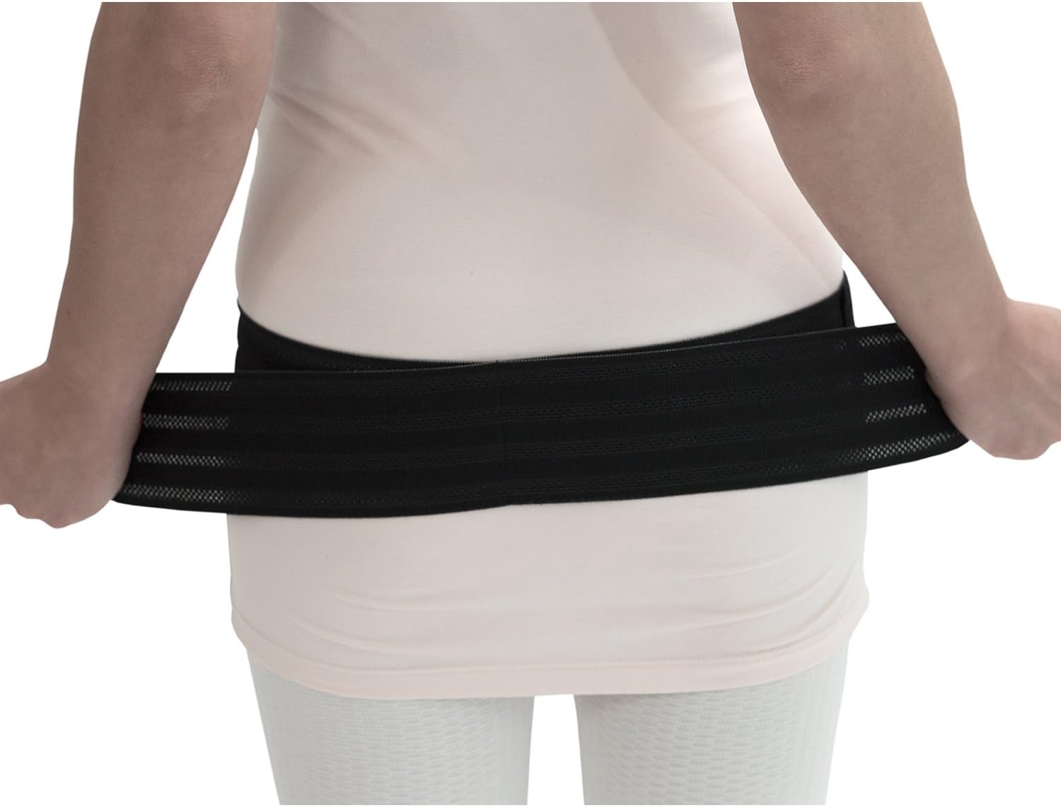 Maxar Sacroiliac Joint Lower Back Pelvis Pain Relief Compression Support Belt, Medium Black